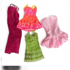 4 Barbie Fashion Dresses